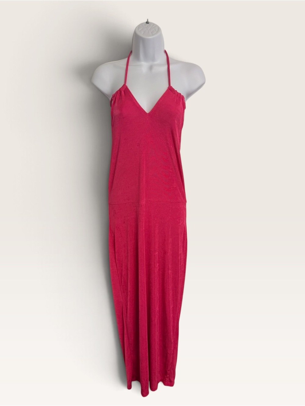 Allegra K Backless Cowl Maxi Dress in Hot Pink Size Large NWT